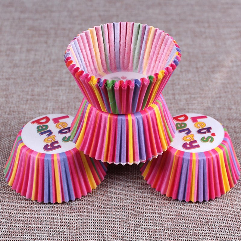 STARUBY Cupcake Baking Paper Cups Muffin Cupcake Liners Colorful Rainbow Combo Disposable Baking Cups Set Standard Size,Pack of 400 - Image 5